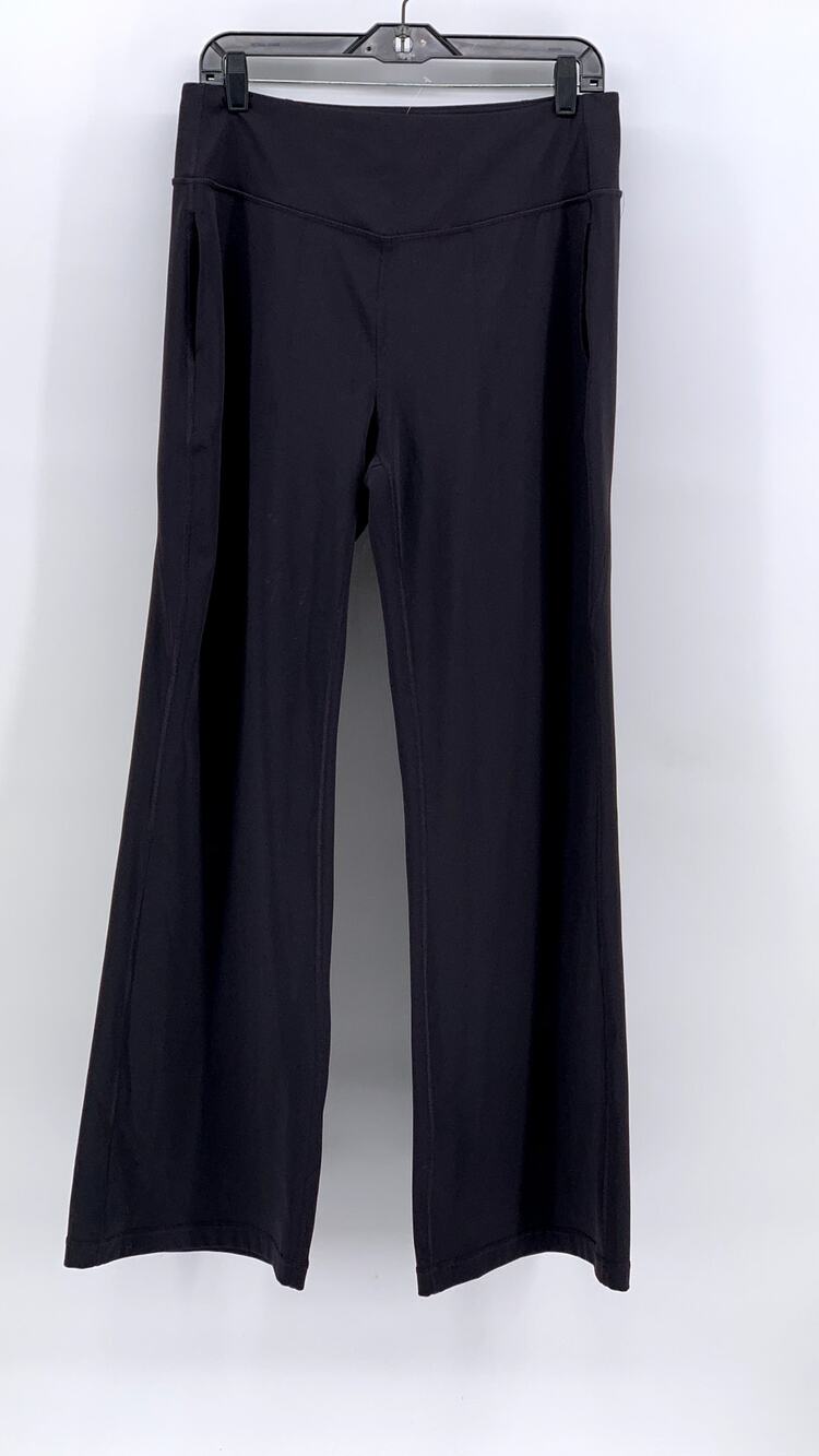 TEK GEAR Women's Black Solid Pull-On Flare Leggings SZ XL
